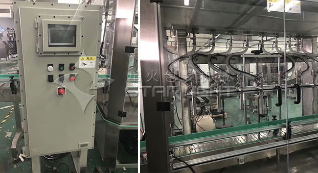 全自動化學(xué)試劑灌裝生產(chǎn)線細節(jié)展示