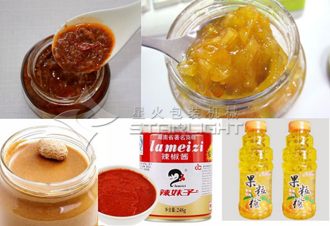 雙頭辣椒醬灌裝機樣品展示